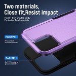 Wholesale Heavy Duty Strong Armor Hybrid Trailblazer Case Cover for Apple iPhone 13 Pro (6.1) (Purple)